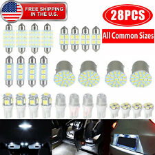 28pcs Led Interior Lights Bulbs Kit Dome License Plate Lamps 6000k Honda Toyota