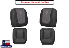 For 2004 2005 Dodge Ram 1500 2500 Slt Laramie Real Leather Seat Covers Dark Gray