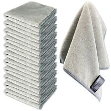 12 Pack Antibacterial Silver Shield Microfiber Cloth 12x12 300 Gsm Odor Free