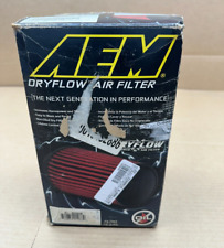Aem Dryflow Universal Clamp-on Round Tapered Red Synthetic Air Filter 21-2039dk
