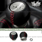 Aluminum Trd Style Shift Knob W Leather Wrap For Toyota Manual Models 5-speed