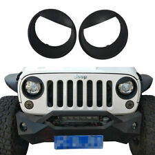 2 X Angry Bird Headlamp Light Trim Cover Abs Bezels For 07-15 Jeep Wrangler Jk