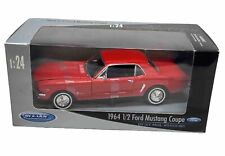 Welly Ford Mustang Coupe 1964-12 Red V8 124 Scale Diecast Model Car - Read