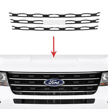 Black 2016 2017 Ford Explorer Snap On Grille Overlays Front Grill Trim Covers