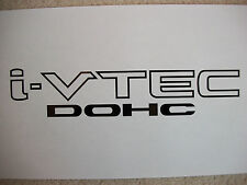 Black Pair I Vtec Dohc Vinyl Decals Emblem Sticker Fender Door Honda Civic Si