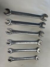 Snap-on 6pc 6-point Sae Open-end Flare Nut Wrench Set 38-1116