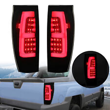 Black Smoke 02-06 For Chevy Avalanche 1500 2500 Led Tube Tail Lights Brake Lamps