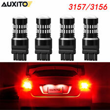 4pc 3157 3057 Red 3156 Led Turn Signal Brake Tail Light Bulbs For Chevy Ford Eon