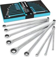 Extra Long Ratcheting Wrench Set Combination Wrench Set 9-pc Metric Steel Wrench