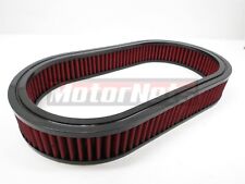 15x2 Red Oval Washable Air Cleaner Element Filter Chevy Ford Sbc Bbc 350 454