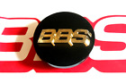 1 Bbs 70mm Black Gold 3d Logo 3 Tab Center Cap Emblem 56.24.080 Or 56.24.073