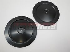 2pcs 6-38 Round Black Muscle Car Air Cleaner Top Lid Chevy Ford Sbc Hot Rodrat