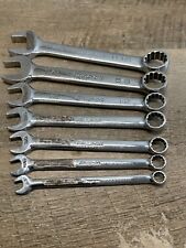 Snap On 7pc Sae Spline Short Combination Wrench Set 12pt Oes