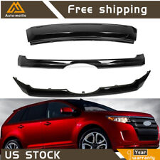 For 2011-2014 Ford Edge Front Uppercenterlower Grille Set Black Painted Grill