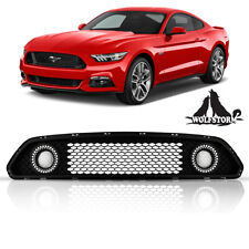 Front Bumper Grill Upper Hood Grille With Drl Led For 2015-2017 Ford Mustang Gt