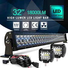 32in Led Light Bar Straight4pod Spot Flood Combo Offroad Driving Truck 4wd30