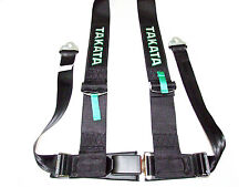 Takata Drift Iii 4 Point Snap-on 3 Racing Seat Belt Harness Black