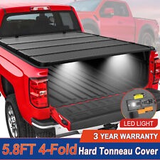 5.8ft 4-fold Hard Tonneau Cover For 2009-2022 Ram 1500 Truck Bed 5.7 Waterproof
