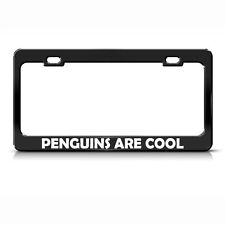 Metal License Plate Frame Penguins Are Cool Car Accessories Black