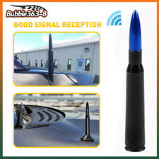 Blue 50 Cal Bullet Antenna Heavy Gauge Cnc Machined Billet Short For Ford F150