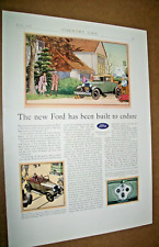 1928 Ford Model A Cabriolet Rumble Seat Touring Large-mag Orig Car Ad