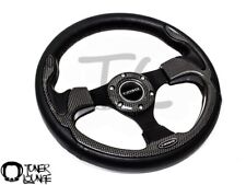 Nrg Steering Wheel 320mm Sport Leather Steering Wheel W Carbon Fiber Rst-001cfl