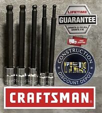Craftsman Hand Tools 5pc 14 38 Sae Long Hex Allen Bit Ratchet Socket Set