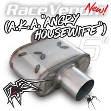 Black Widow Oval Gray Angry Housewife Exhaust 2.5 In Muffler Universal Bwahw25-p