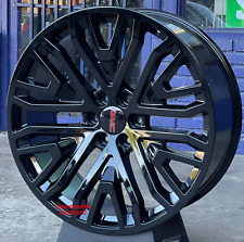 26 Inch Gmc Sierra Wheels Yukon Gloss Black Wheels With Tires Silverado Tahoe