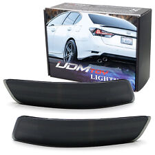 Black-out Smoked Rear Bumper Reflector Lenses For Lexus 2013-18 Es 2013-20 Gs