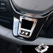 Black R Mark Inner Steering Wheel Cover Trim For Volkswagen Vw Tiguan 2017-2024