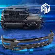 For 19-22 Ram 1500 Steel Front Bumper Face Bar With Fog Lamp Cut-outs Black
