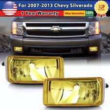 Yellow Lens Fog Lights For 2007-2013 Chevy Silverado 1500 2500 3500 Bumper Lamps