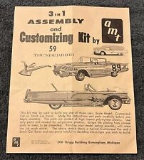 Vintage Amt 59 Thunderbird 3 In 1 Assembly And Customizing Kit Instructions