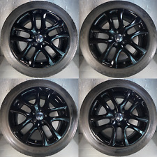 Set Of 4 Vw Scirocco 17 Inch Alloy Wheels Black 1k8601025b Tyres 23545r17