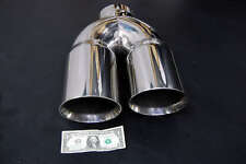 5 Dual 6 Diesel Exhaust Tip 5.00 Stainless Steel Polished Chrome Miter Stack