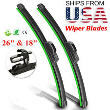 26 18 Bracketless Windshield Wiper Blades Hybrid Silicone J-hook Oem Quality