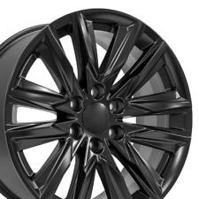 Set Of Four 20 Inch Satin Black 4869 Rims Fits Cadillac Gmc Chevy