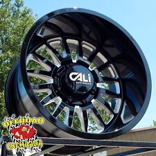 4 20x12 8x180 Black Cali Offroad Summit Wheels Rims 2011-up Chevy 2500 Sierra