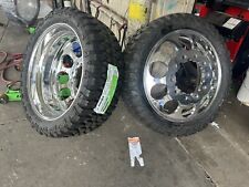 6 New 24 Mega Hole Alcoa Custom Cut Wheels With Tires 35125024 Dually Trucks