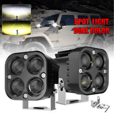 2x 3inch Amberwhite Led Cube Pods Off Road Driving Lights Spot Light Bar Fog