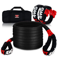 Black 1 X 30 Kinetic Energy Truck Tow Recovery Rope 48000 Lbs Strap Snatch