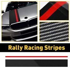 2pcs Car Rally Racing Stripes Front Hood 5d Carbon Fiber Decal Wrap Sticker