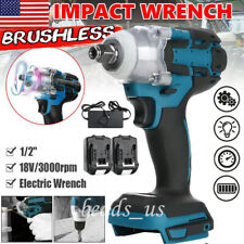Brushless Impact Wrench 12 Cordless Drill Driver Tool 520nm For Makita Battery