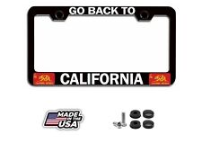 Go Back To California Californian Steel License Plate Frame