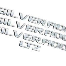 3d Gloss Chrome Tailgate Letters Rear Badge Emblem For Silverado 1500 Ltz
