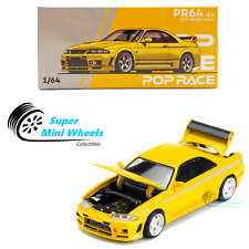 Pop Race 164 Nissan Gtr R33 Nismo 400r Yellow Pr64-53