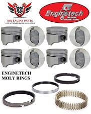 Ford 460 7.5 1993-1997 Enginetech Hypereuctectic Dish Top Pistons - Moly Rings