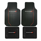 Front Rear Dodge Floor Mats Rubber All Weather Factory Liners Black Red Gift