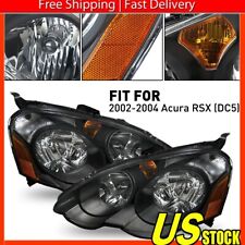 For 2002-2004 Acura Rsx Headlights Assembly Pair Headlamps Replacement